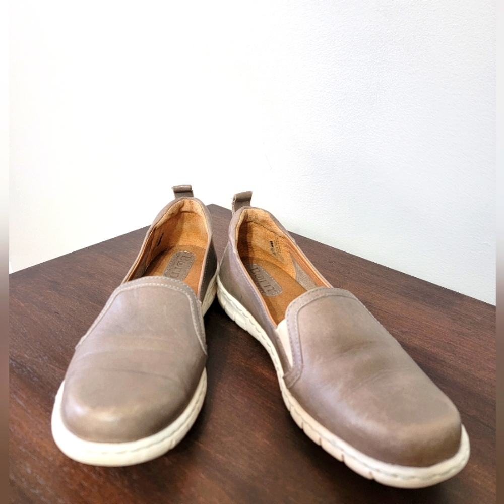 Born Taupe Slip-On Flats